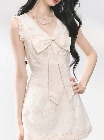 Pearl Puff Mini Dress