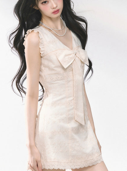 Pearl Puff Mini Dress