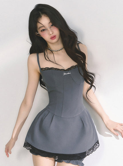 Slate Darling Dress With Short