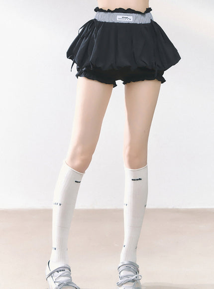 Bubble Pop Pants Skirt - Black