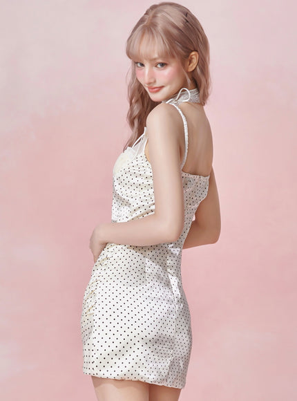 Dot Kiss Satin Dress