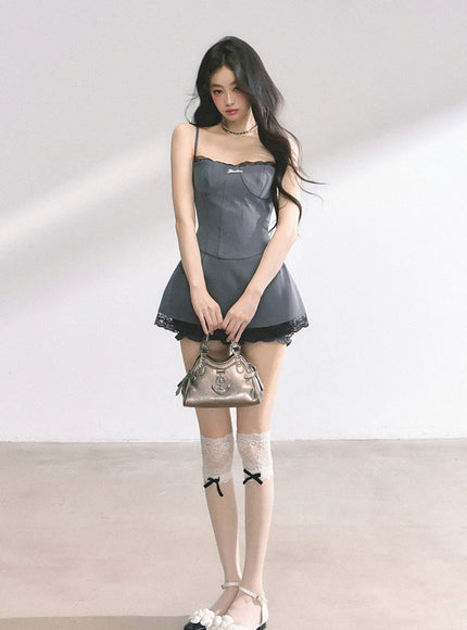 Slate Darling Dress With Short