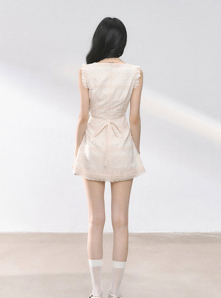 Pearl Puff Mini Dress