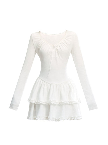 Winter Bloom White Dress