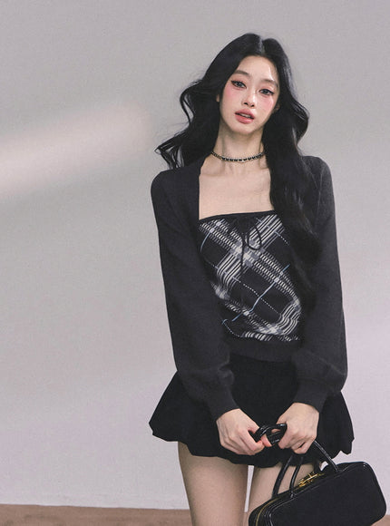 Argyle Tube & Bolero Set