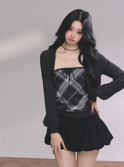 Argyle Tube & Bolero Set