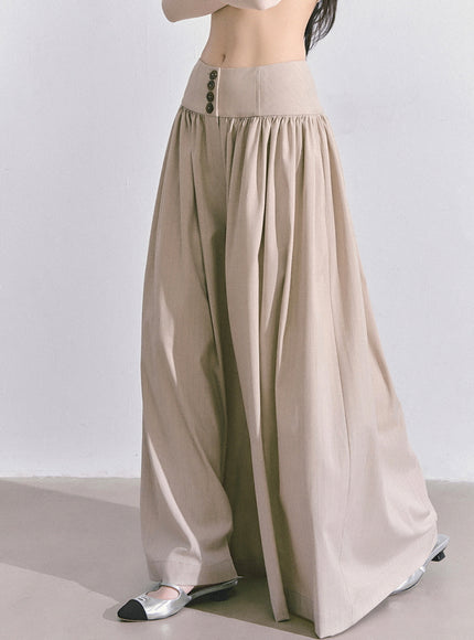 Muse Flow Wide Pants - Beige