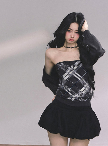 Argyle Tube & Bolero Set