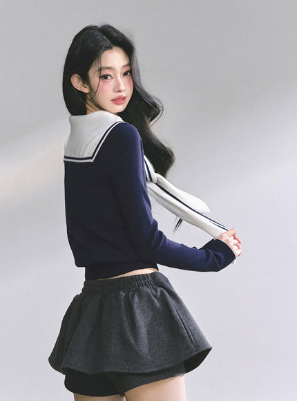 Sweet Class Top - Navy