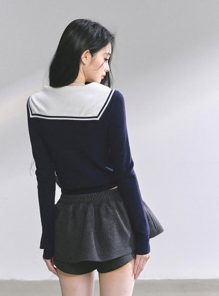 Sweet Class Top - Navy