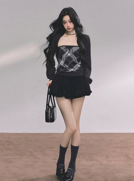 Argyle Tube & Bolero Set