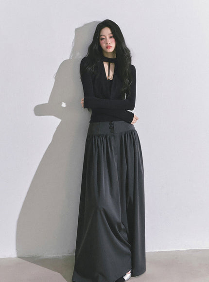 Whisper Drape Top - Black
