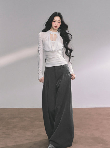 Whisper Drape Top - White