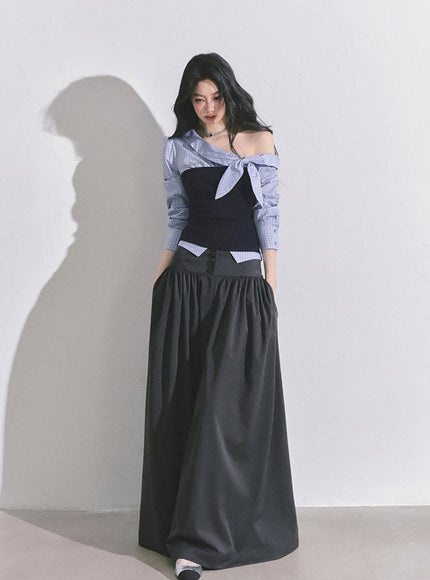 Muse Flow Wide Pants - Dark Gray