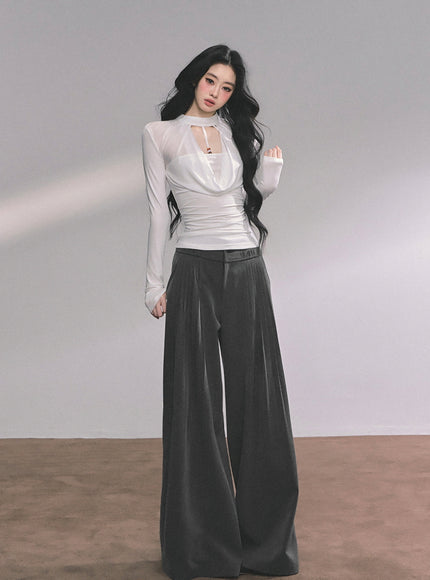 Whisper Drape Top - White