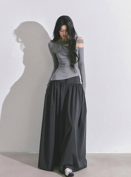 Muse Flow Wide Pants - Dark Gray