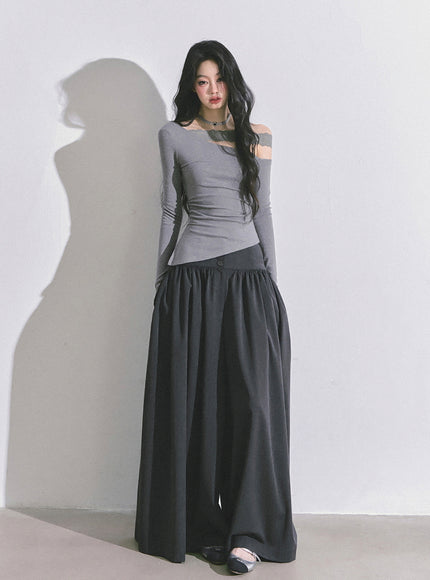Muse Flow Wide Pants - Dark Gray