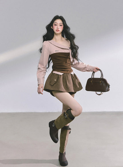 Vintage Cookie Skirt - Brown