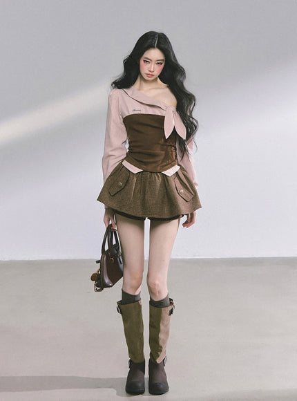 Vintage Cookie Skirt - Brown