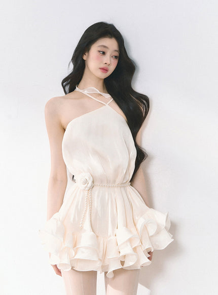 Pearl Rosett Ruffle Dress