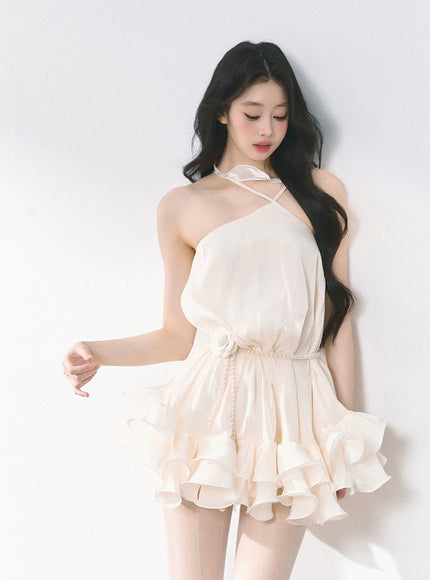 Pearl Rosett Ruffle Dress
