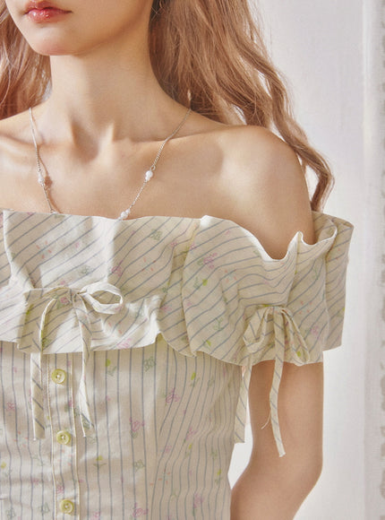 Vintage Cream Ruffle Mini Dress