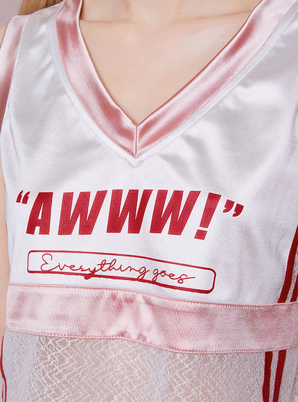 Sporty Mesh Tank & Shorts Set