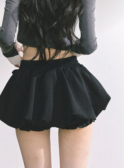 Sculpted Belt Skirt - Black