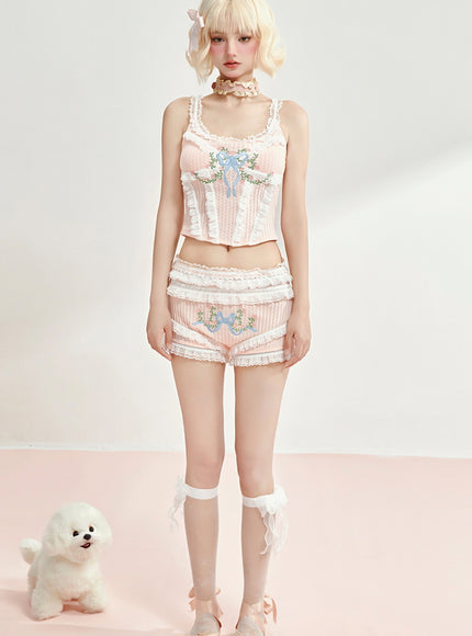 Vintage Bloom Ribbon Set - Pink