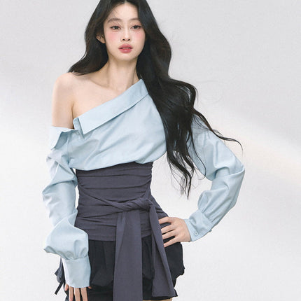 K Poupée Tailored Glam collection of sleek K-fashion dresses, tops, and sets. Clean cuts and structured lines create a chic, modern presence—perfect for city hangouts, dinner parties, or nights when you want sharp style with ease.