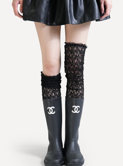 Lace Veil Overknee Socks