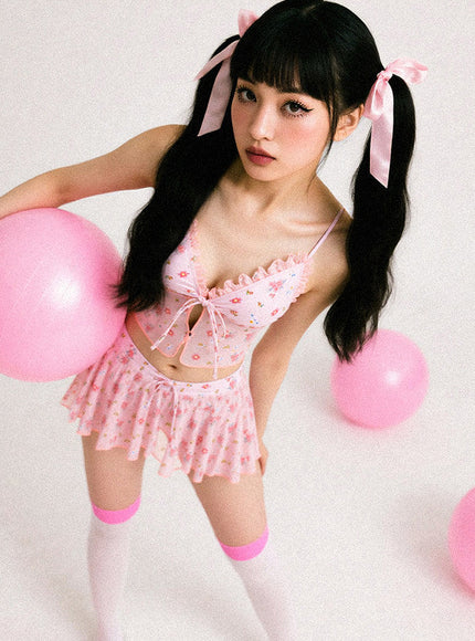 Ballet Strawberry Bikini Set