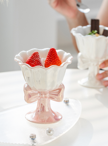 Blush Bow Dessert Cup