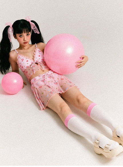 Ballet Strawberry Bikini Set