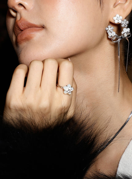 Twinkle Flower Open Ring