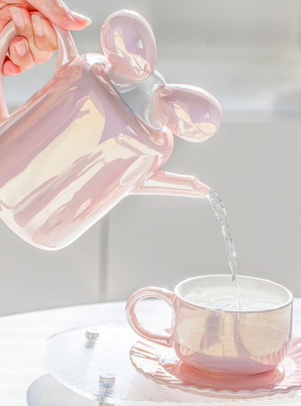 Floral Ceramic Teapot & Cup Set