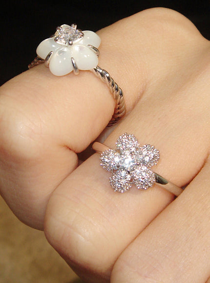 Twinkle Flower Open Ring