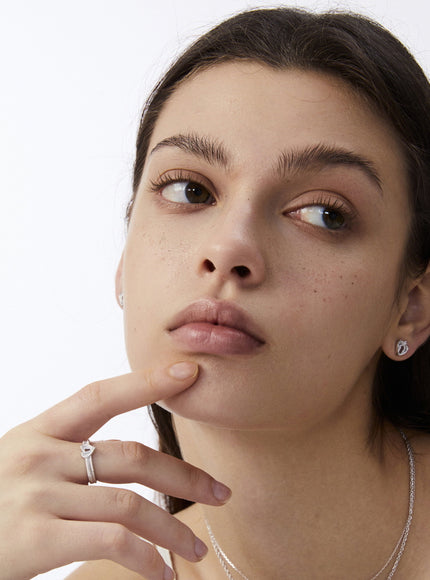 Lock Heart Open Ring