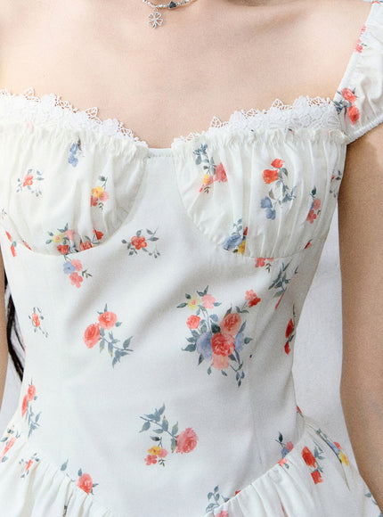 Floral Corset Mini Dress