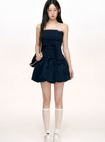 Tie-Wrap Strapless Top