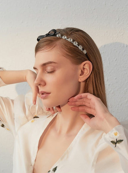 Crystal Bow Accent Headband