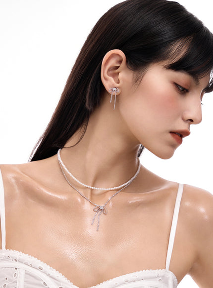 Dainty Ribbon Stud Earrings