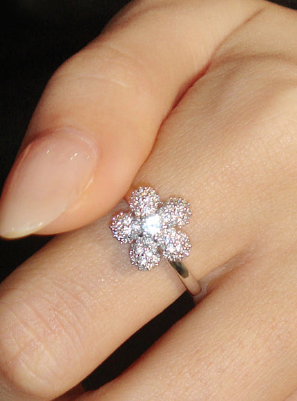Twinkle Flower Open Ring