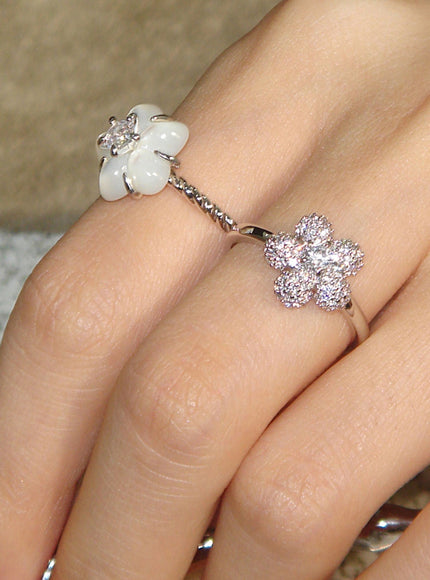 Twinkle Flower Open Ring