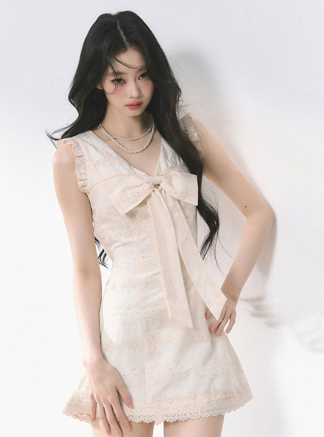 Pearl Puff Mini Dress
