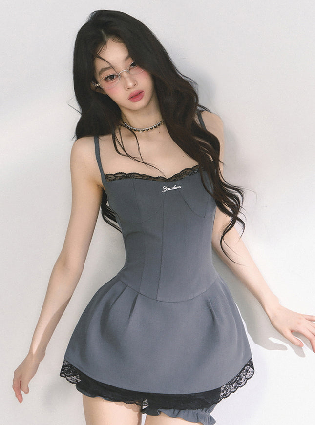 Slate Darling Dress With Short