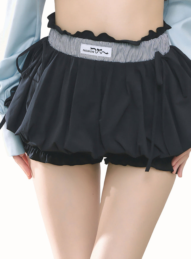 Bubble Pop Pants Skirt - Black