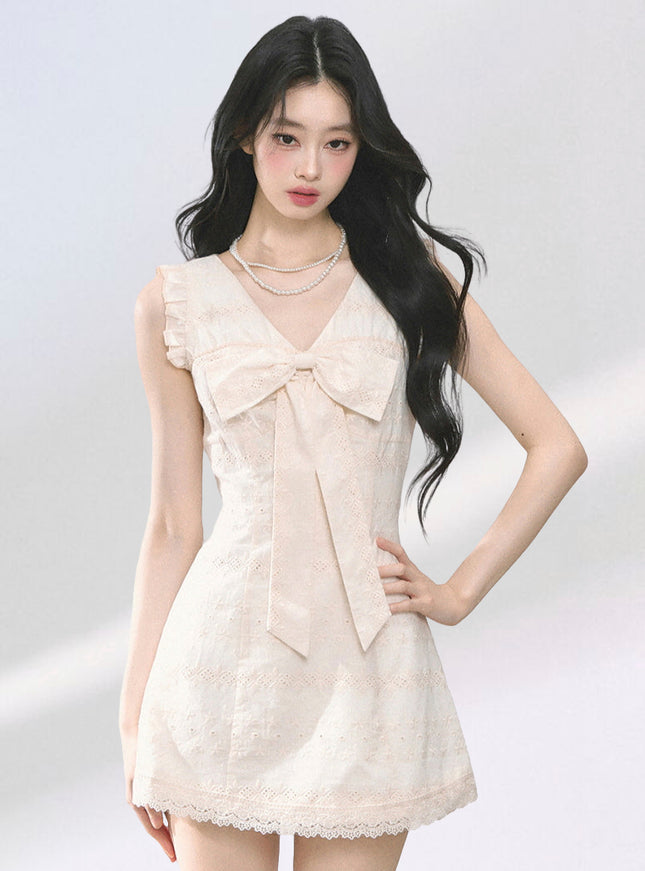 Pearl Puff Mini Dress