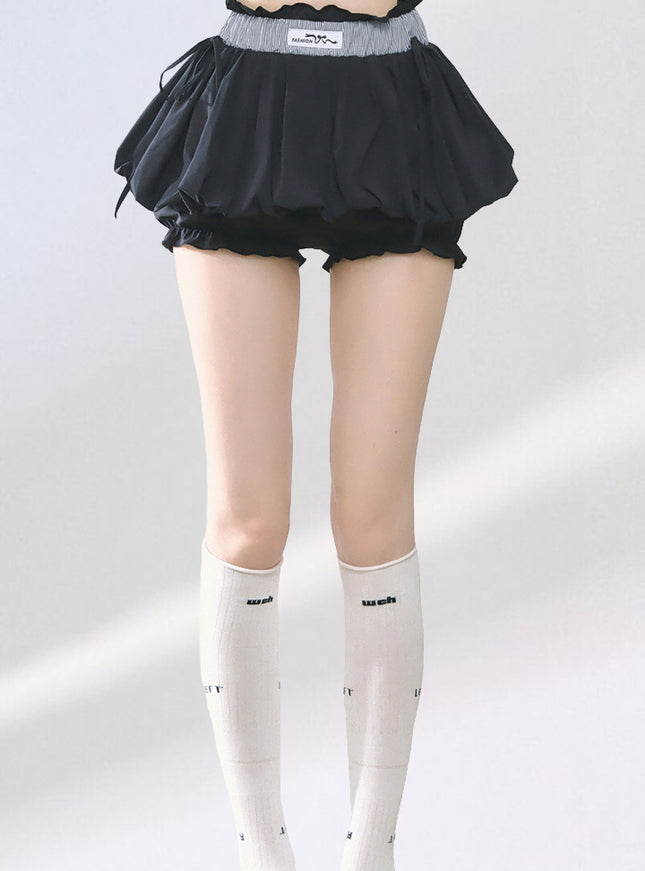 Bubble Pop Pants Skirt - Black