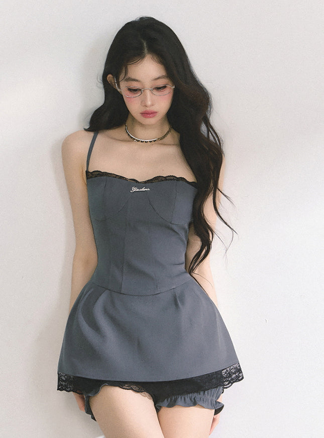 Slate Darling Dress With Short